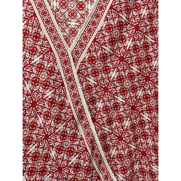 Max Studio Womens Red White Printed Loose Fit Blouse Top Sz L - Picture 4 of 9